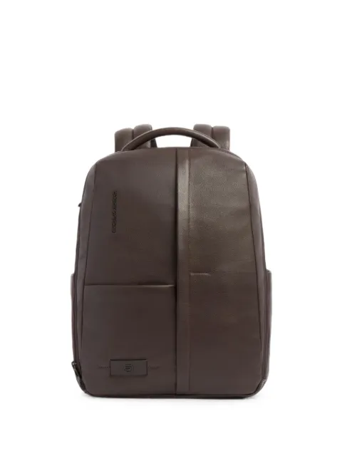 PIQUADRO grained leather backpack