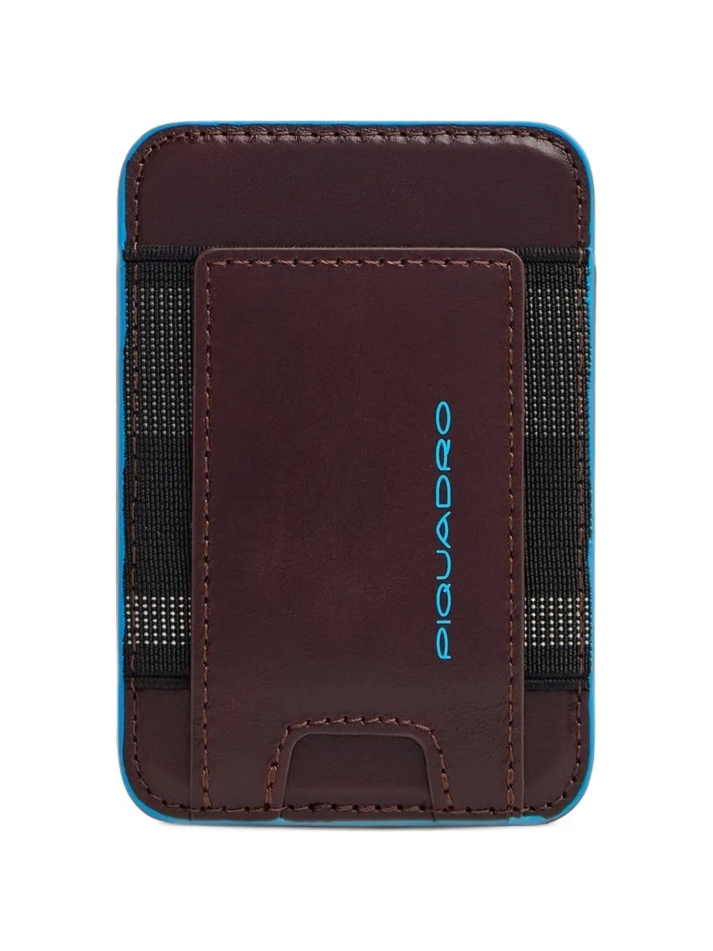 PIQUADRO Blue Square leather magsafe cardholder - Rosso
