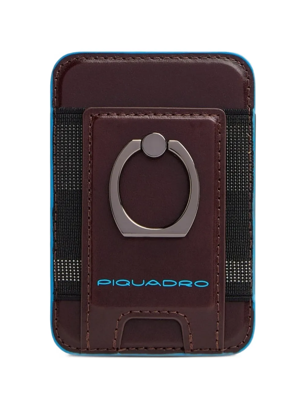 PIQUADRO logo-print ring-detail cardholder - Rosso