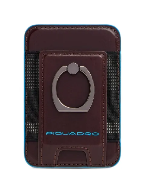 PIQUADRO logo-print ring-detail cardholder