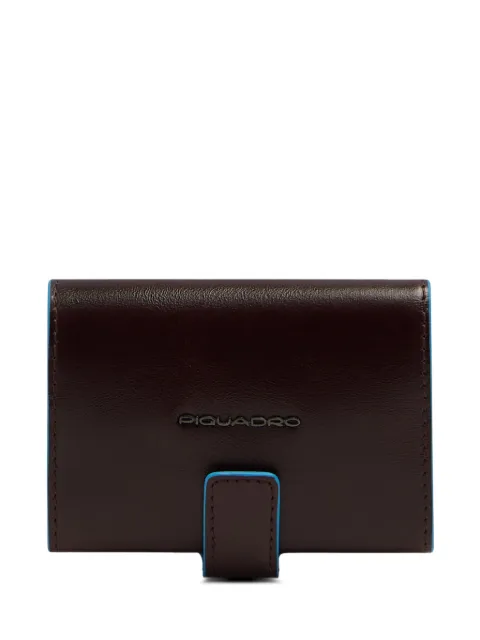 PIQUADRO Blue Square logo-plaque cardholder