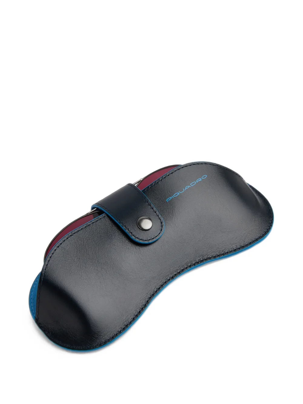 PIQUADRO Tracker and MagSafe leren brillenkoker Blauw