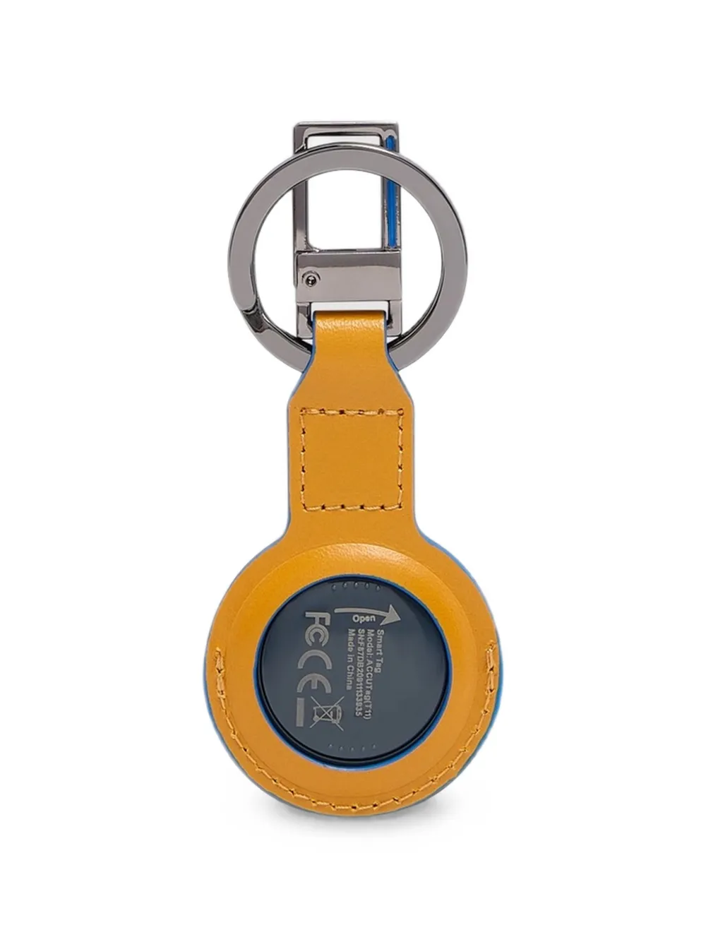 PIQUADRO Leren sleutelhanger met Bluetooth-tracker Geel