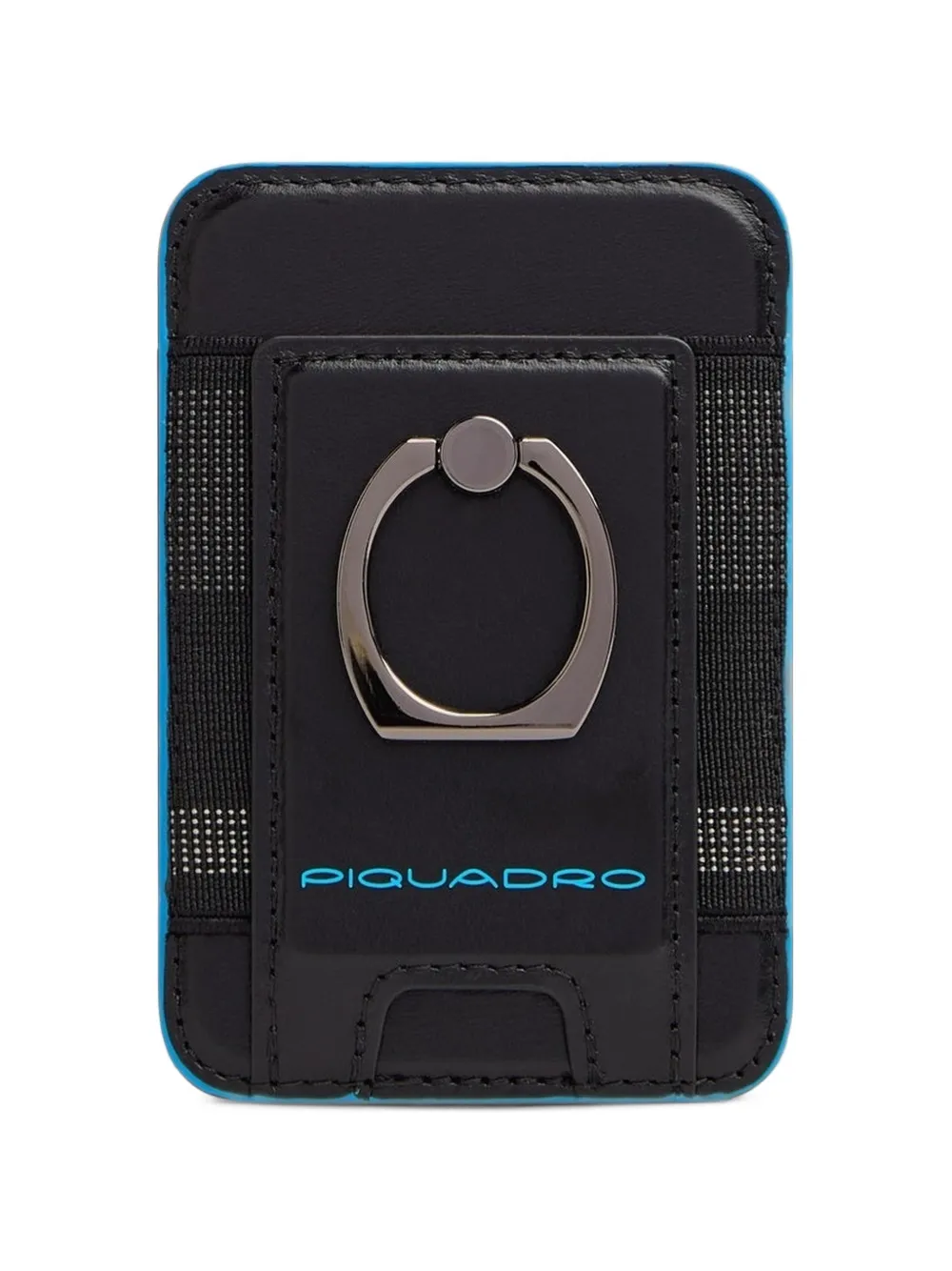 PIQUADRO Blue Square ring-detail magsafe cardholder - Nero
