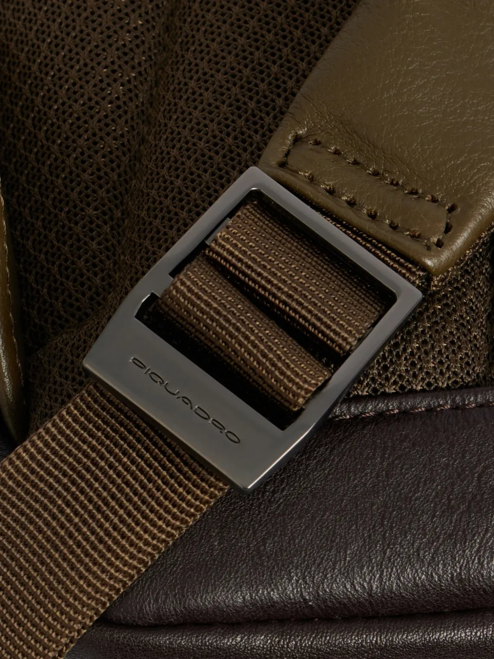 PIQUADRO Leren laptoprugzak Bruin