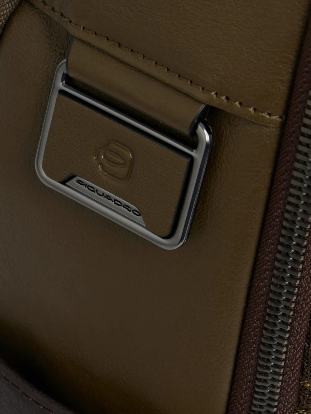 PIQUADRO Leren laptoprugzak Bruin