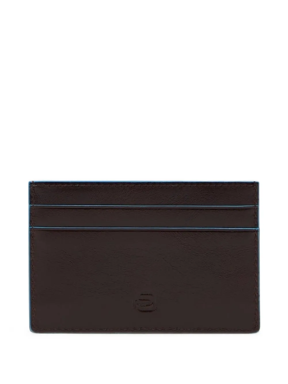 PIQUADRO logo-print leather cardholder Bruin