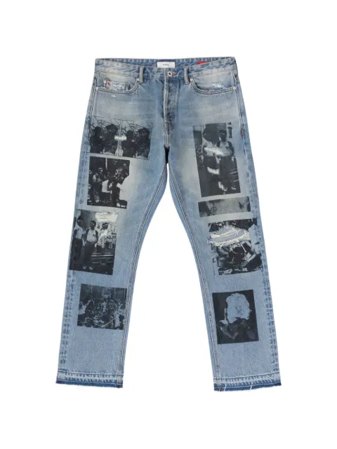 BLDG4 Mojave graphic-print distressed jeans