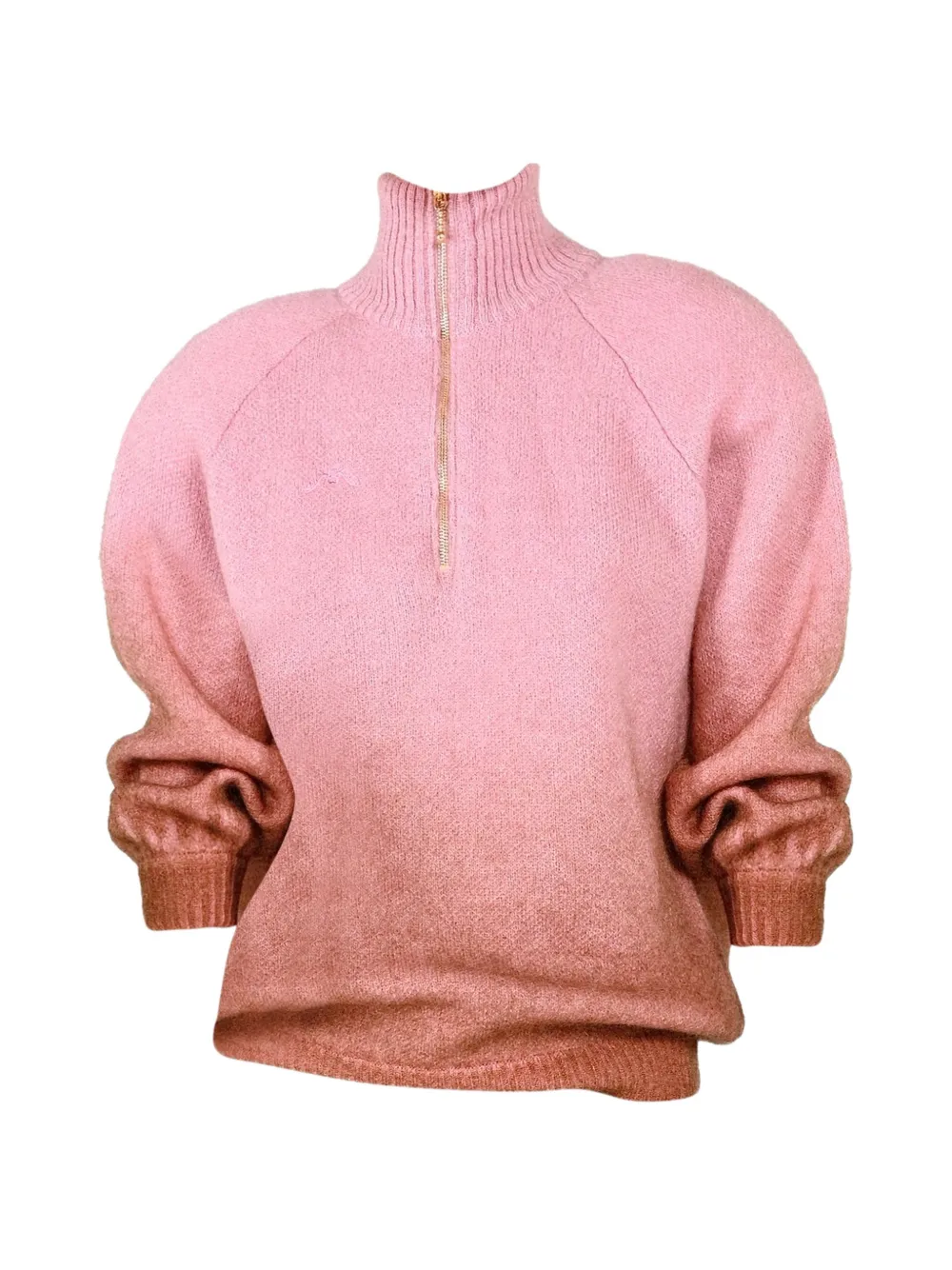 Rowen Rose degradé zip-fastening sweater