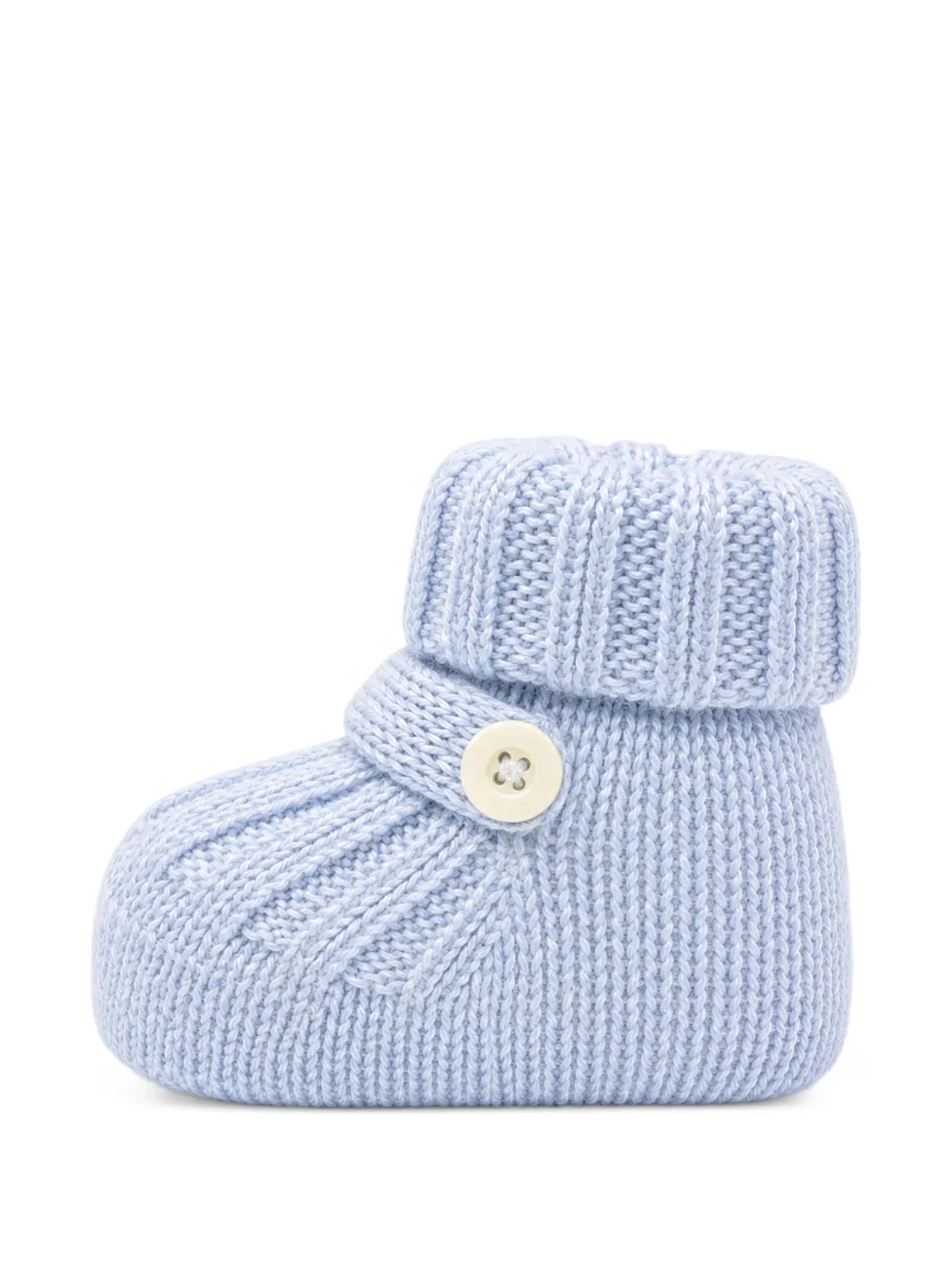 Bébé di Almy bottines côtelées à bride boutonnée - Bleu