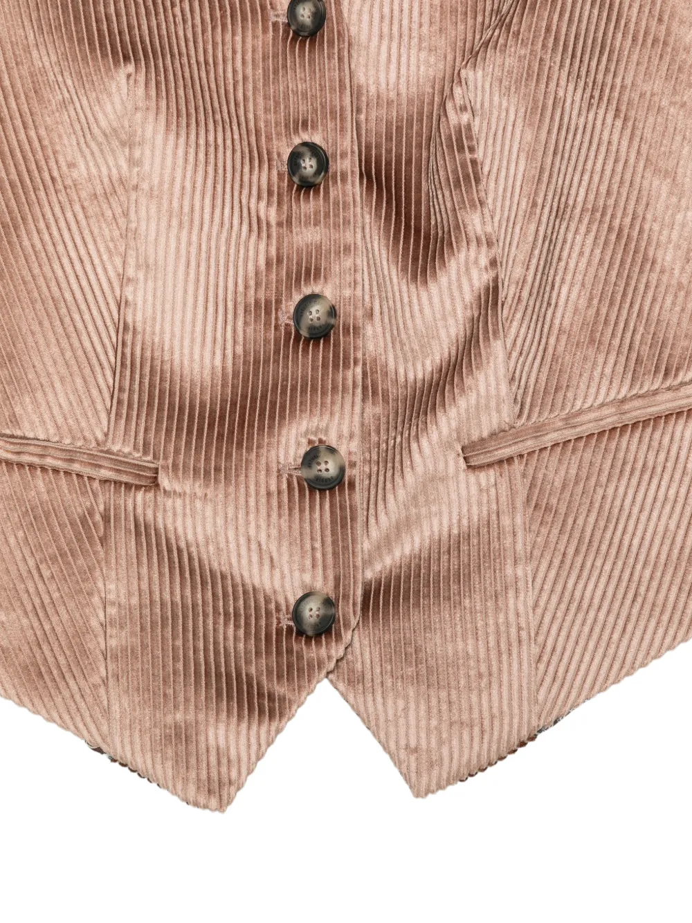 Antonio Marras Gilet met ribfluweel effect Beige