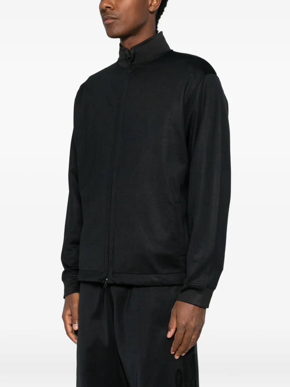 Arte Antwerp Sweater met geborduurd logo en ritssluiting Zwart