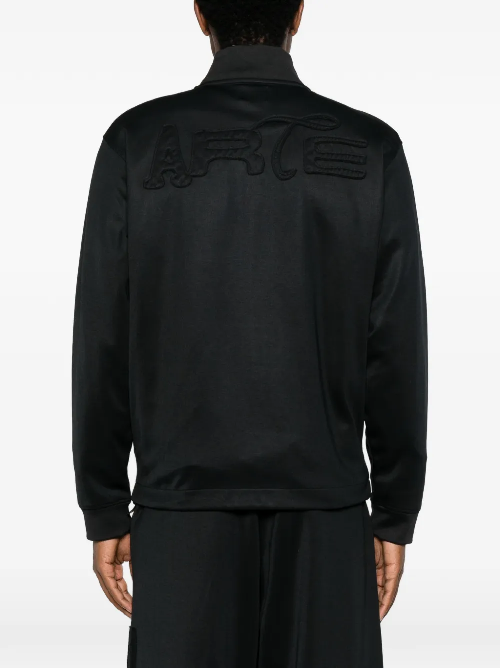 Arte Antwerp Sweater met geborduurd logo en ritssluiting Zwart