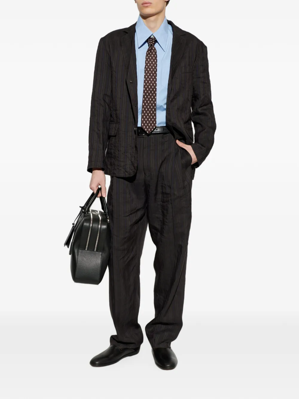 Ferragamo Gestreepte broek Zwart