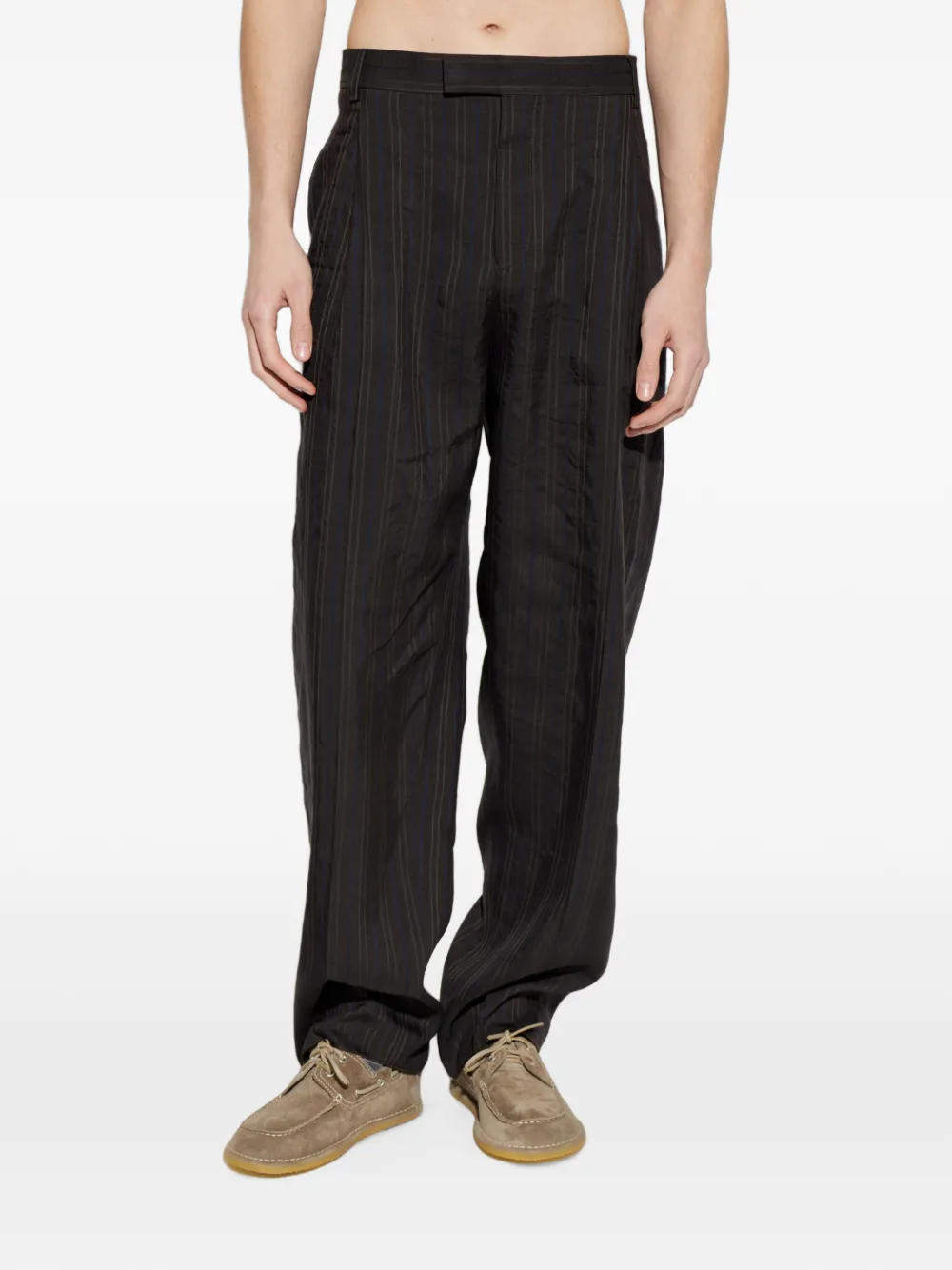 Ferragamo Gestreepte broek Zwart