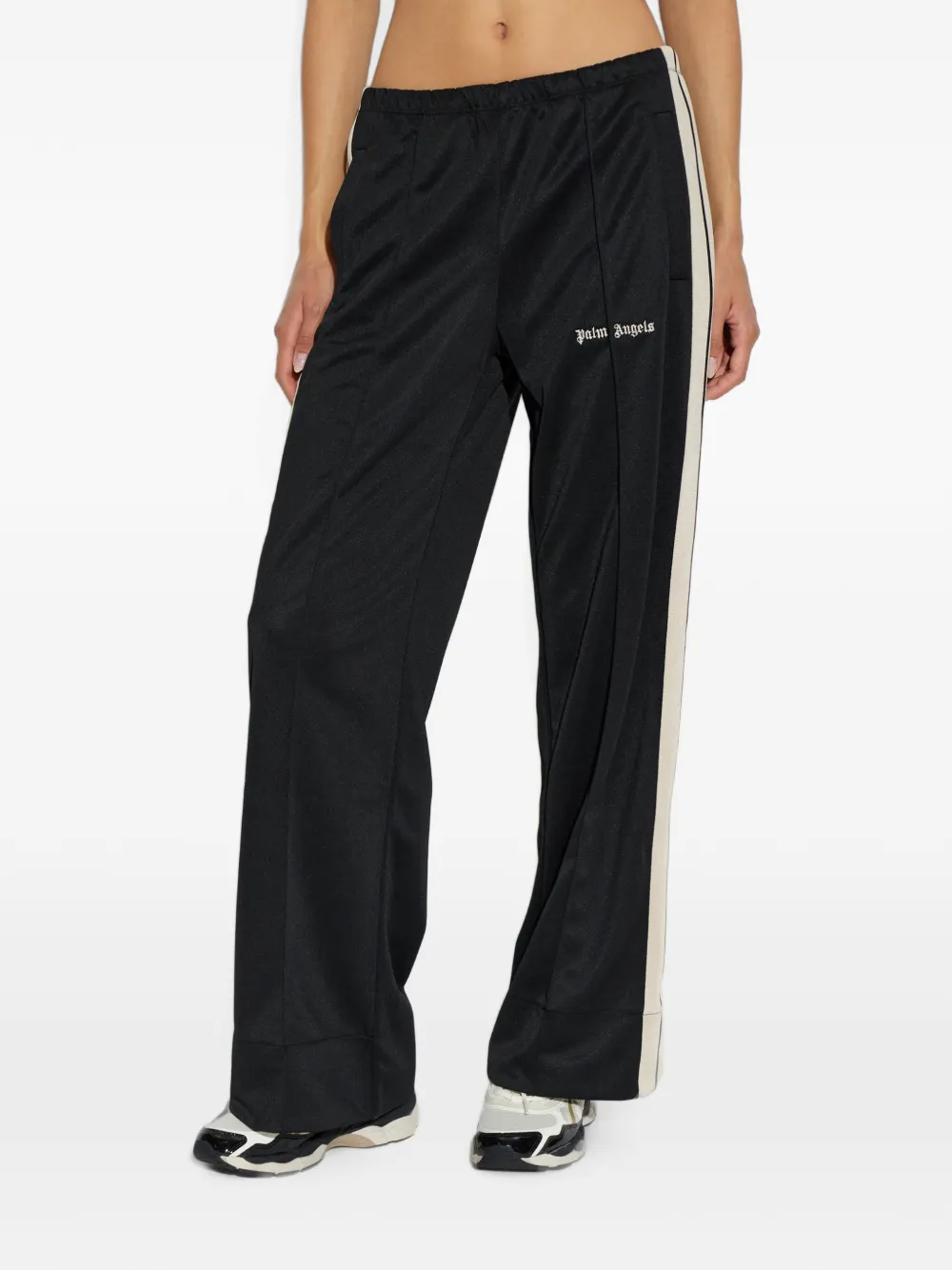 Palm Angels Broek met wijde pijpen Zwart