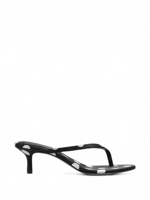 BLACK SUEDE STUDIO Tash polka-dot satin sandals