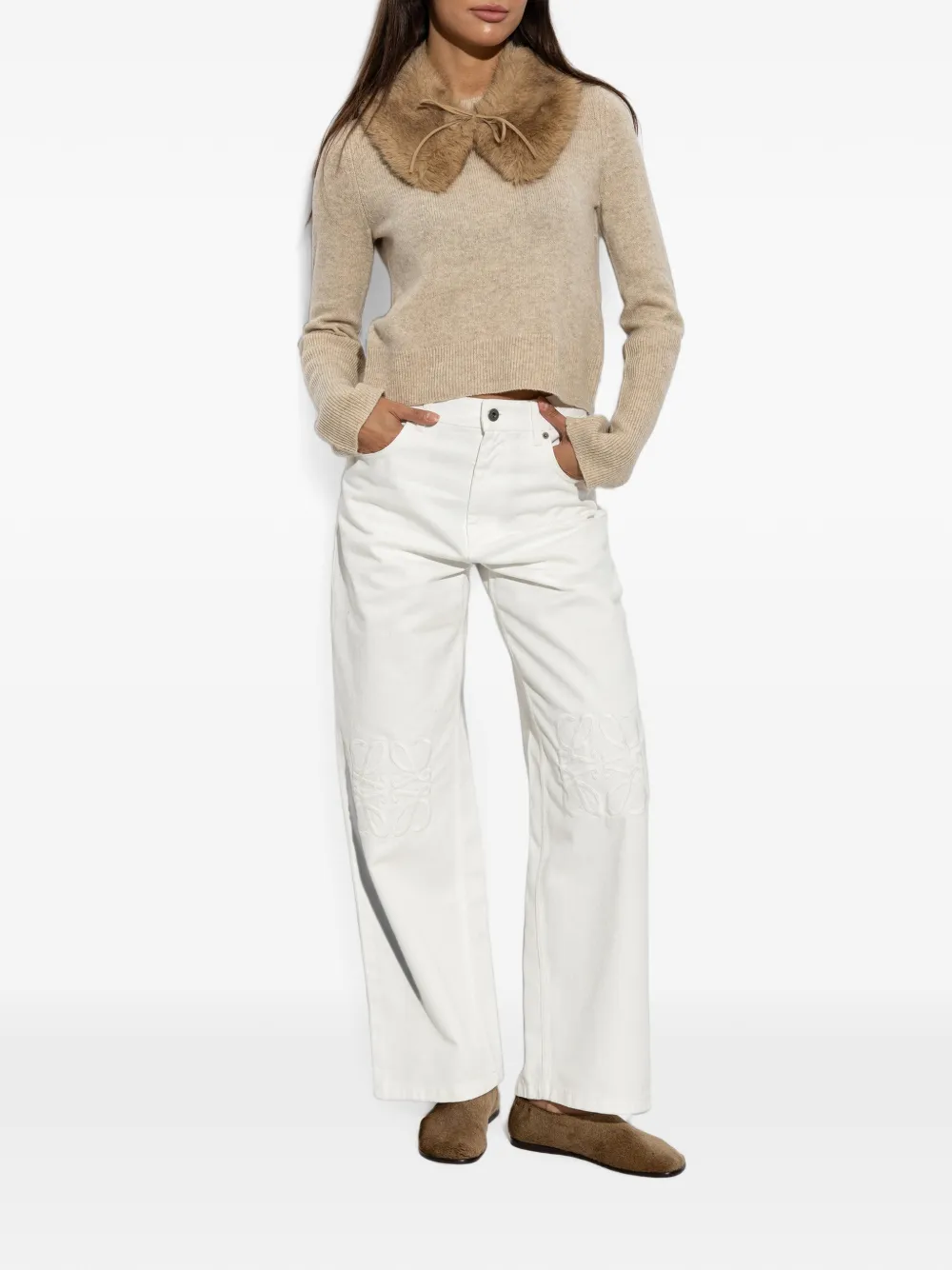 By Malene Birger Hannah ribbed-knit sweater Beige