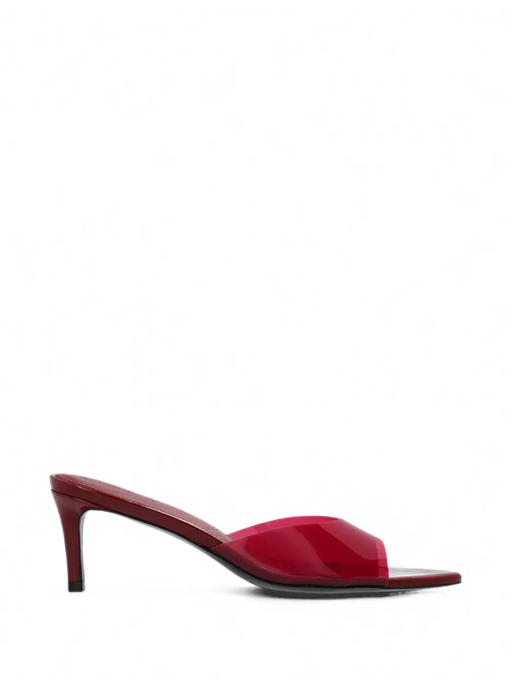 BLACK SUEDE STUDIO Belle 60 transparent strap mules