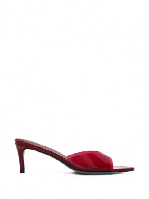 BLACK SUEDE STUDIO Belle 60 transparent strap mules
