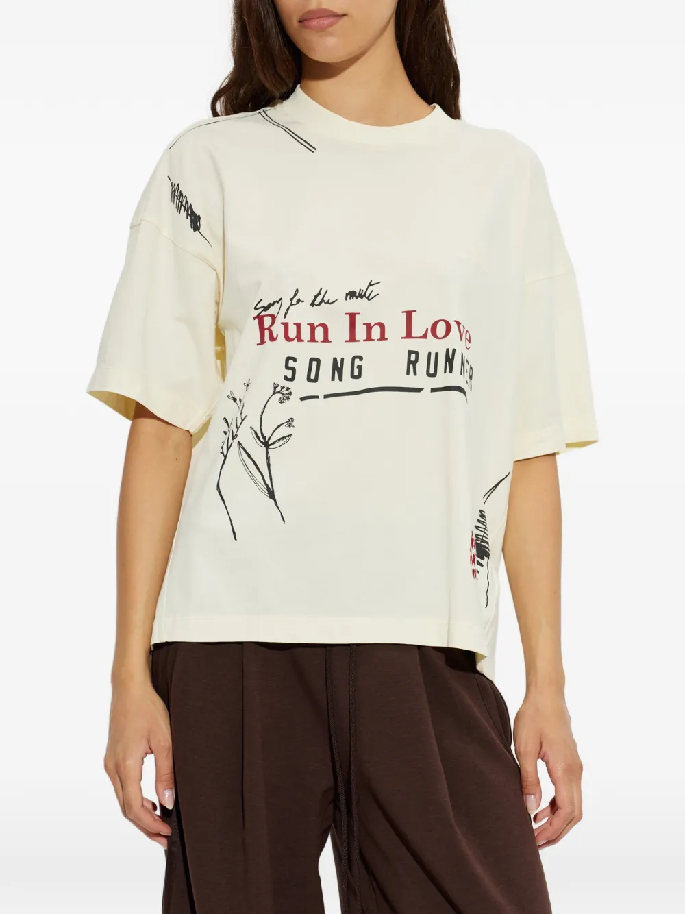 adidas xSong For The Mute graphic-print T-shirt Beige