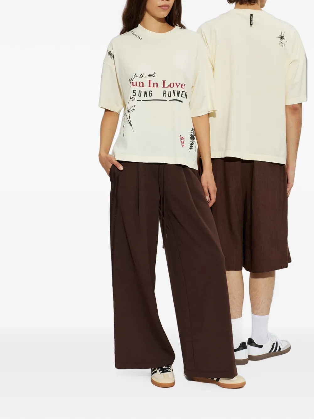 adidas xSong For The Mute graphic-print T-shirt Beige