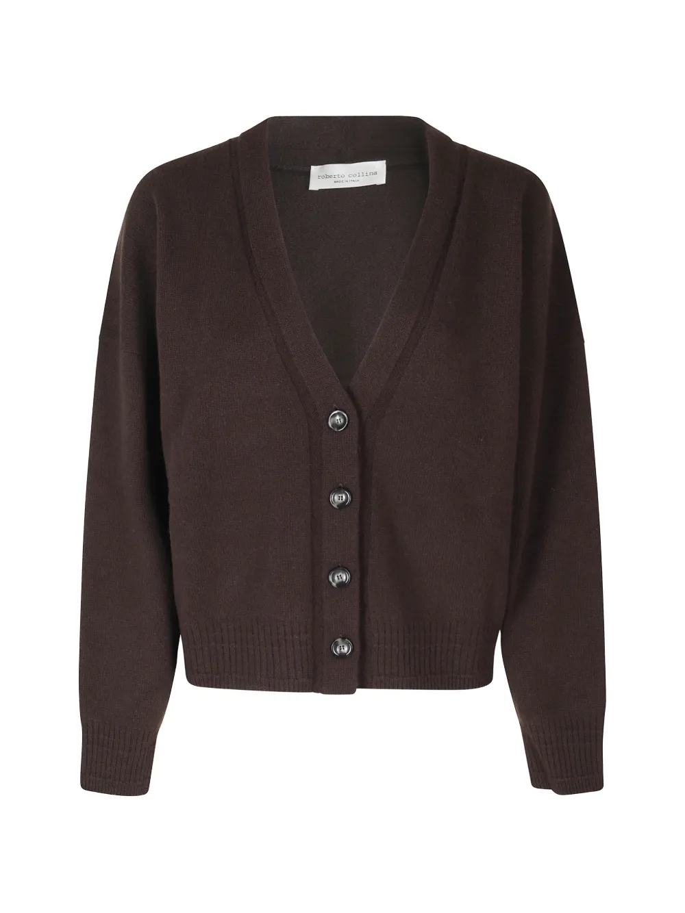 Roberto Collina V-neck button-up cardigan Bruin