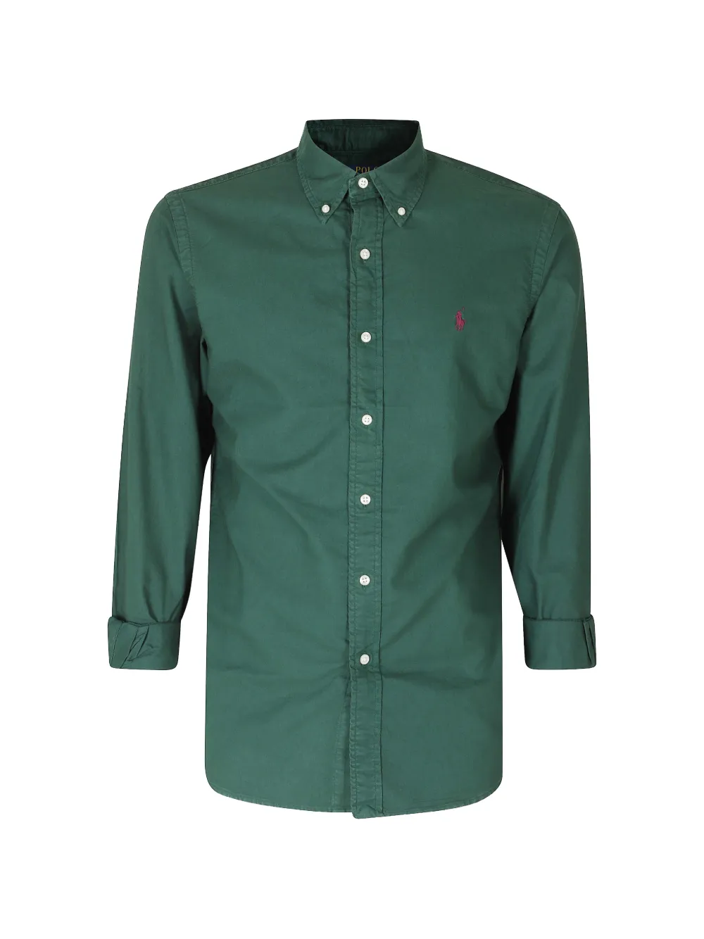 Polo Ralph Lauren logo-embroidered button-down shirt Groen