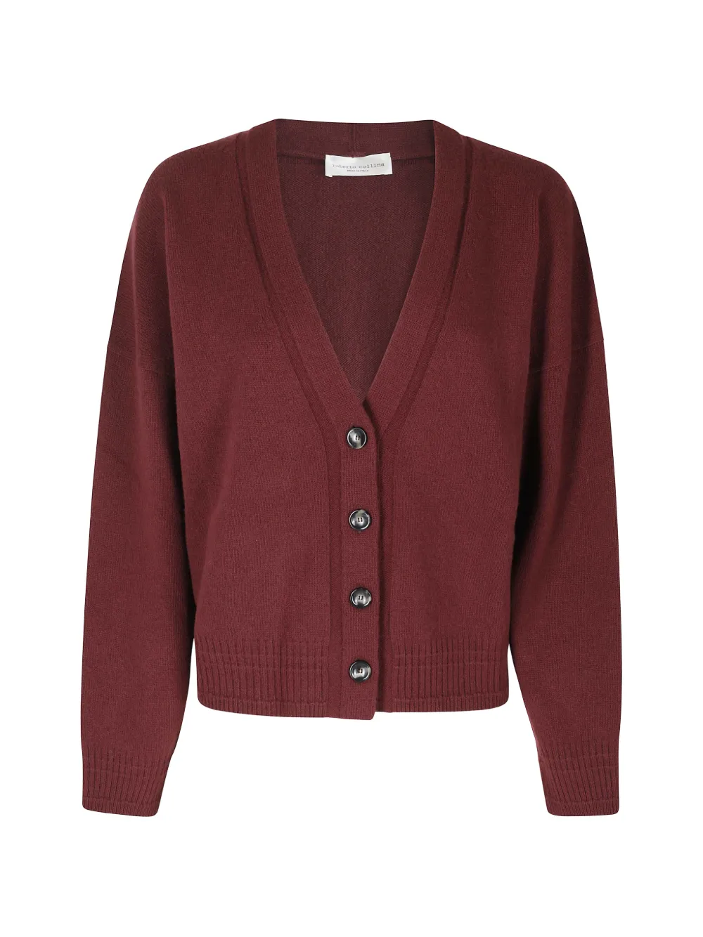 Roberto Collina V-neck knitted cardigan Rood