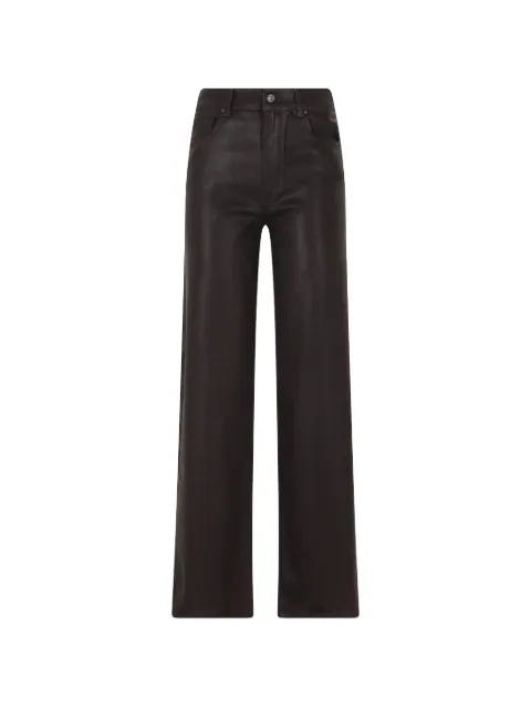 PAIGE Sasha coated logo-patch straight-leg jeans