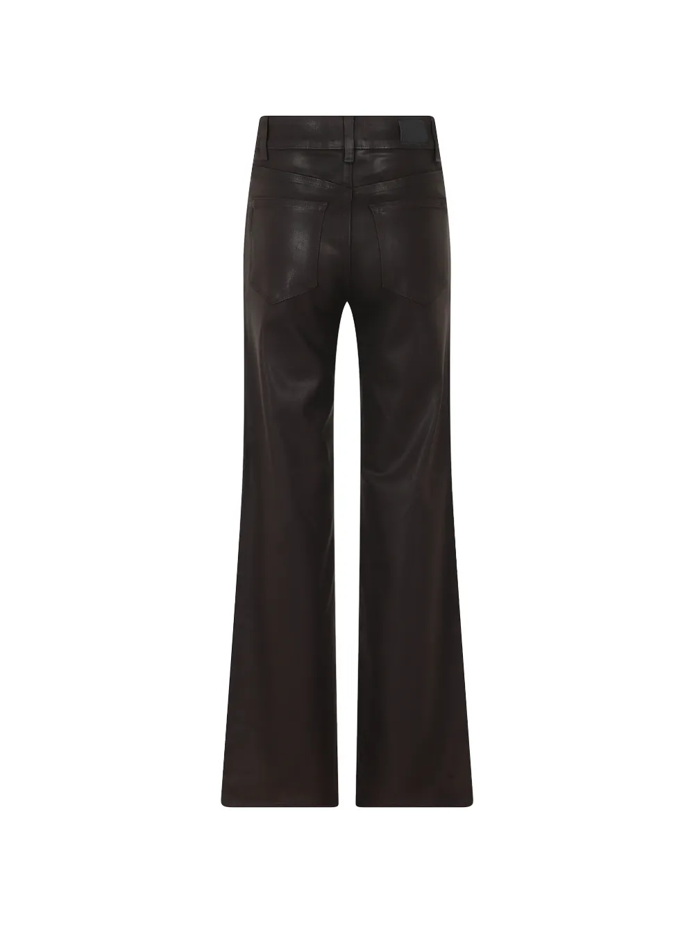 PAIGE Sasha coated logo-patch straight-leg jeans Bruin