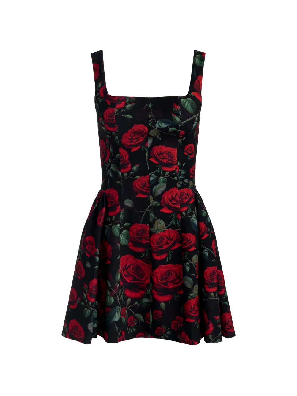 alice + olivia robe Vera courte à fleurs - Noir