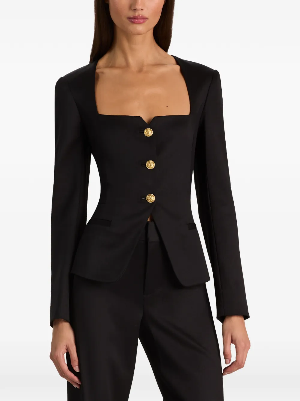alice + olivia Trisha fitted jacket Zwart