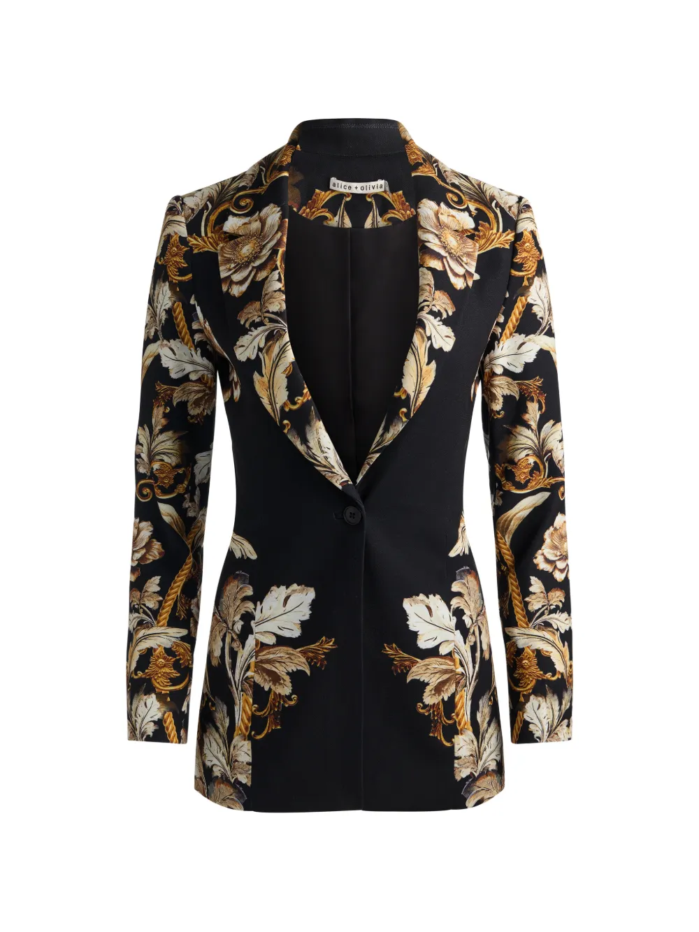 alice + olivia Shae floral-print blazer - Schwarz