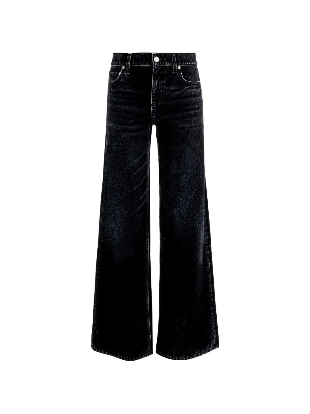 alice + olivia Jeans Amazing baggy a vita bassa - Nero