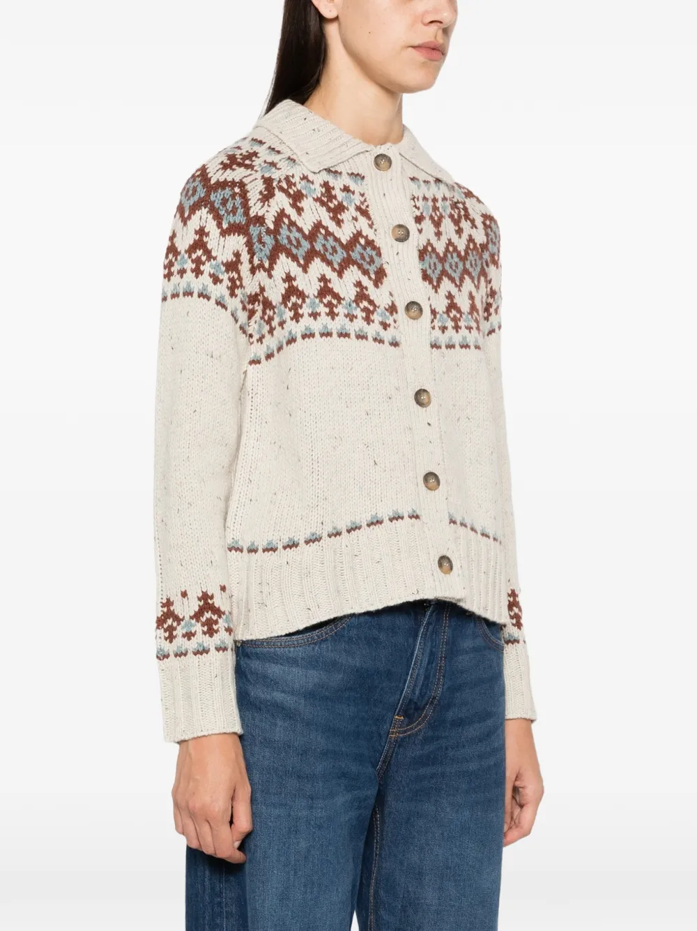 MC2 Saint Barth Vest met Fair Isle-patroon Beige