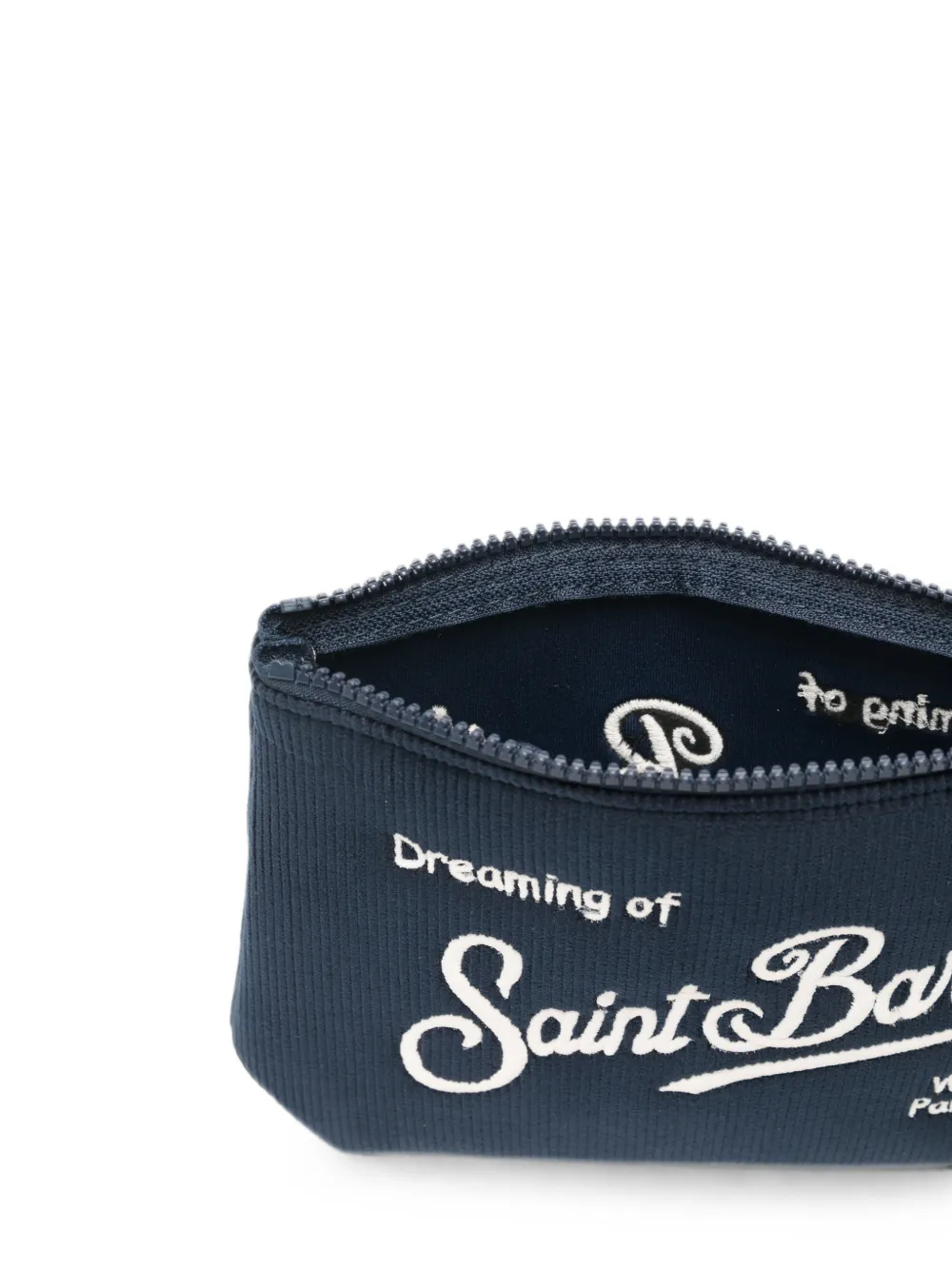 MC2 Saint Barth Aline clutch met geborduurd logo Blauw