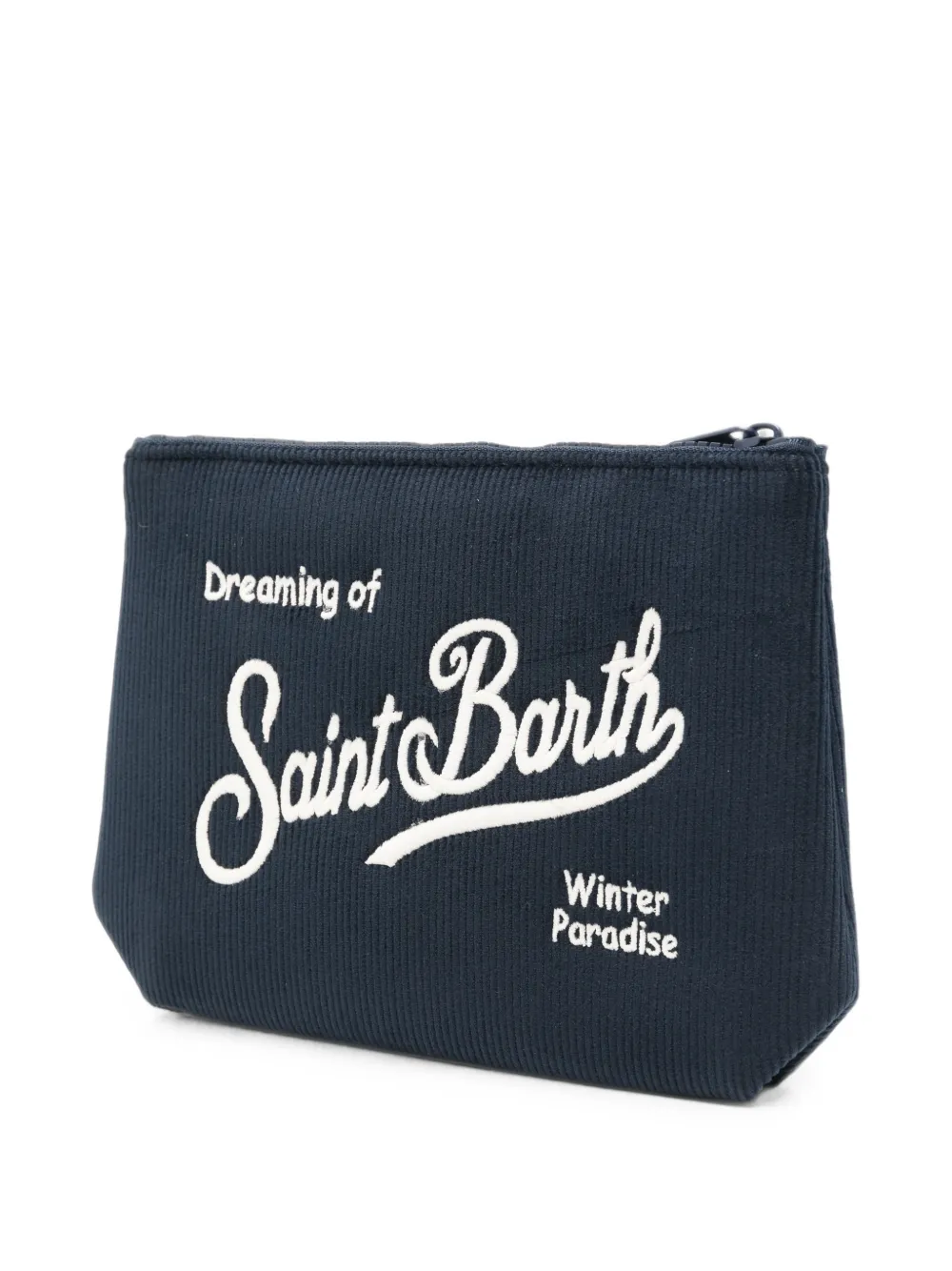 MC2 Saint Barth Aline clutch met geborduurd logo Blauw