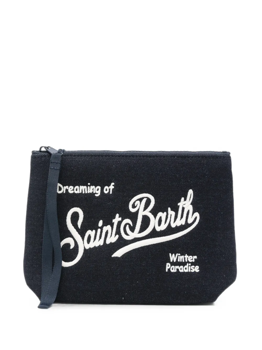 MC2 Saint Barth pochette Aline à logo brodé - Bleu MC2 Saint Barth pochette Aline à logo brodé - Bleu