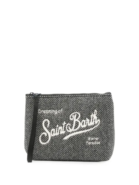 MC2 Saint Barth Aline herringbone-pattern embroidered clutch bag