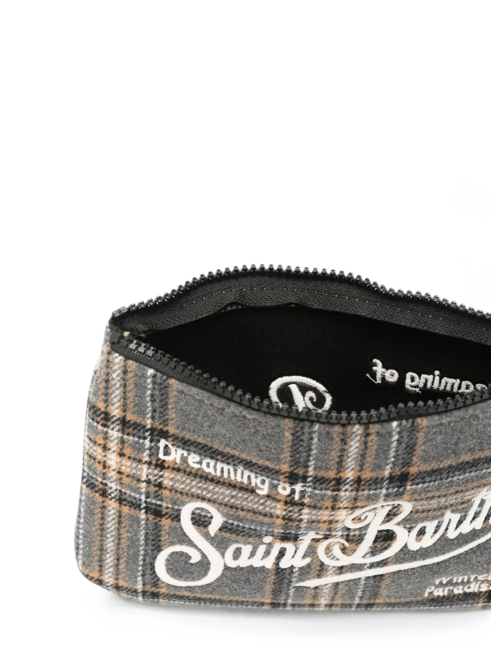 MC2 Saint Barth Aline geruite clutch Grijs