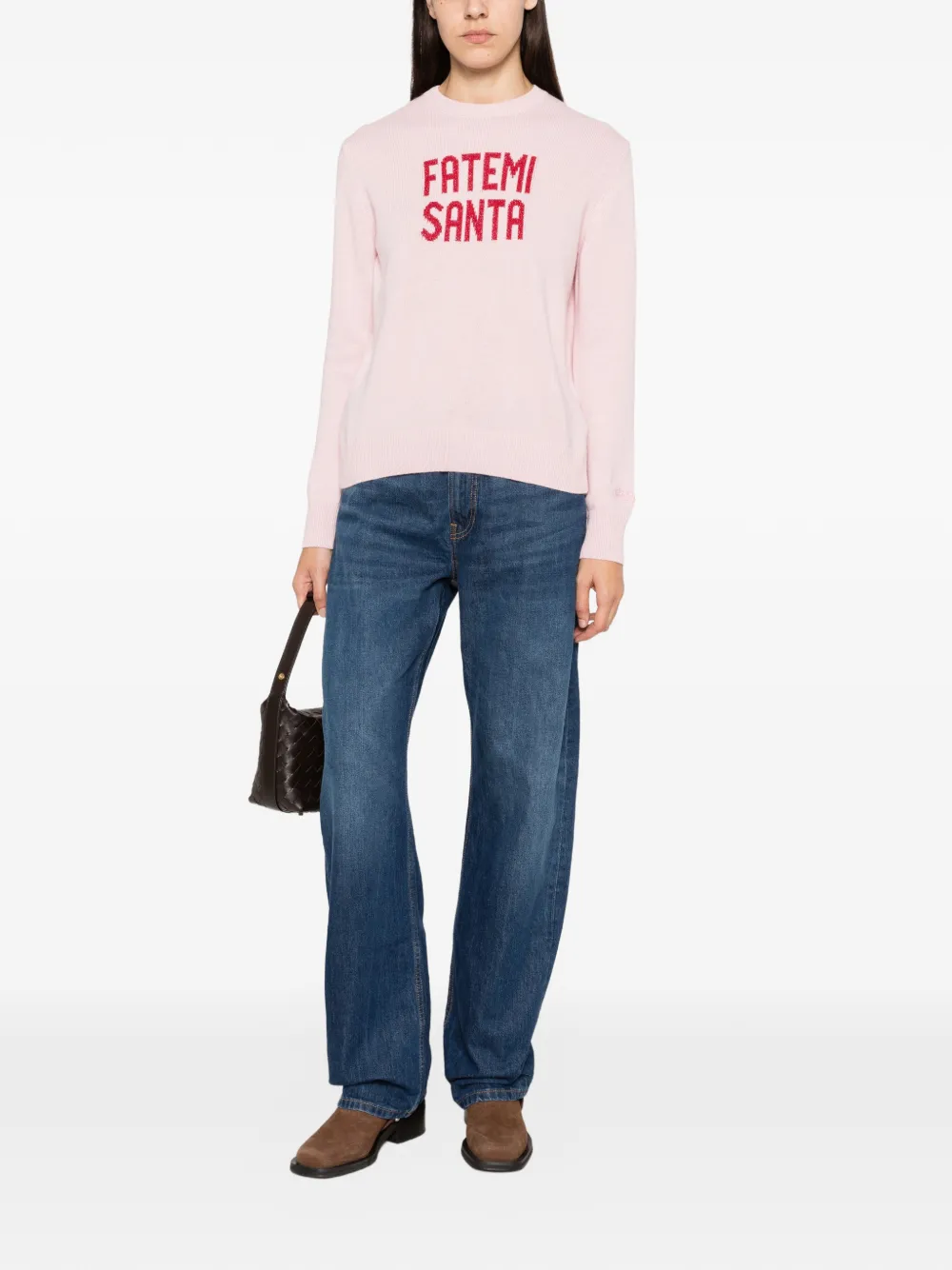 MC2 Saint Barth Trui met intarsia Roze