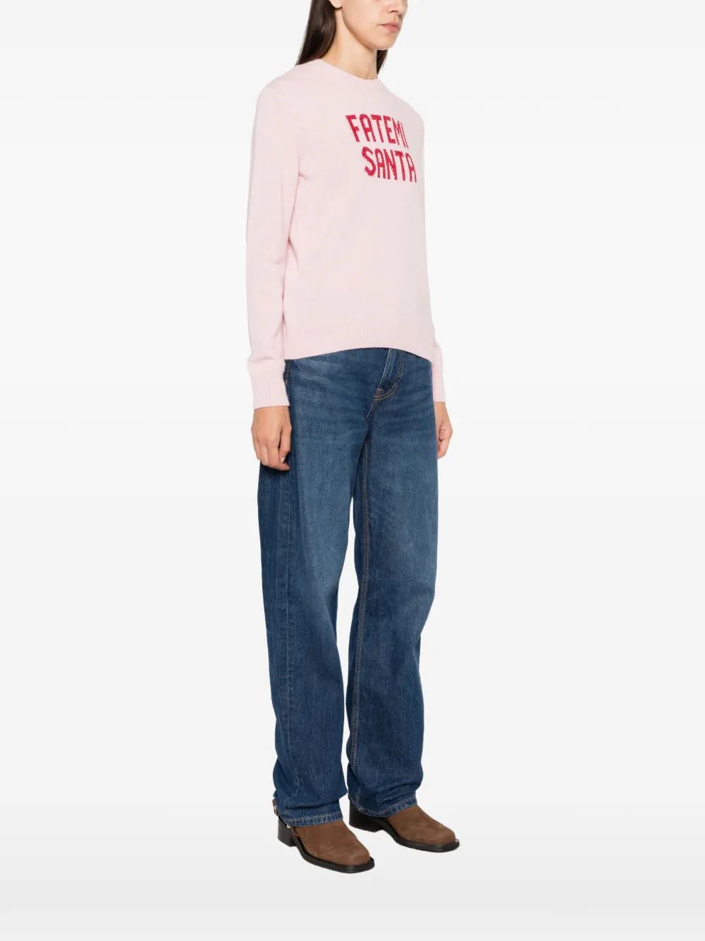 MC2 Saint Barth Trui met intarsia Roze