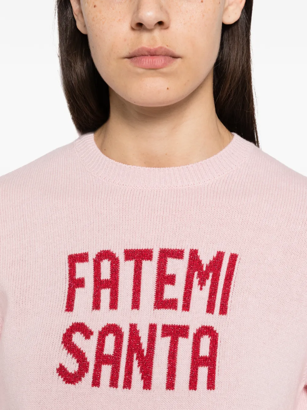 MC2 Saint Barth Trui met intarsia Roze