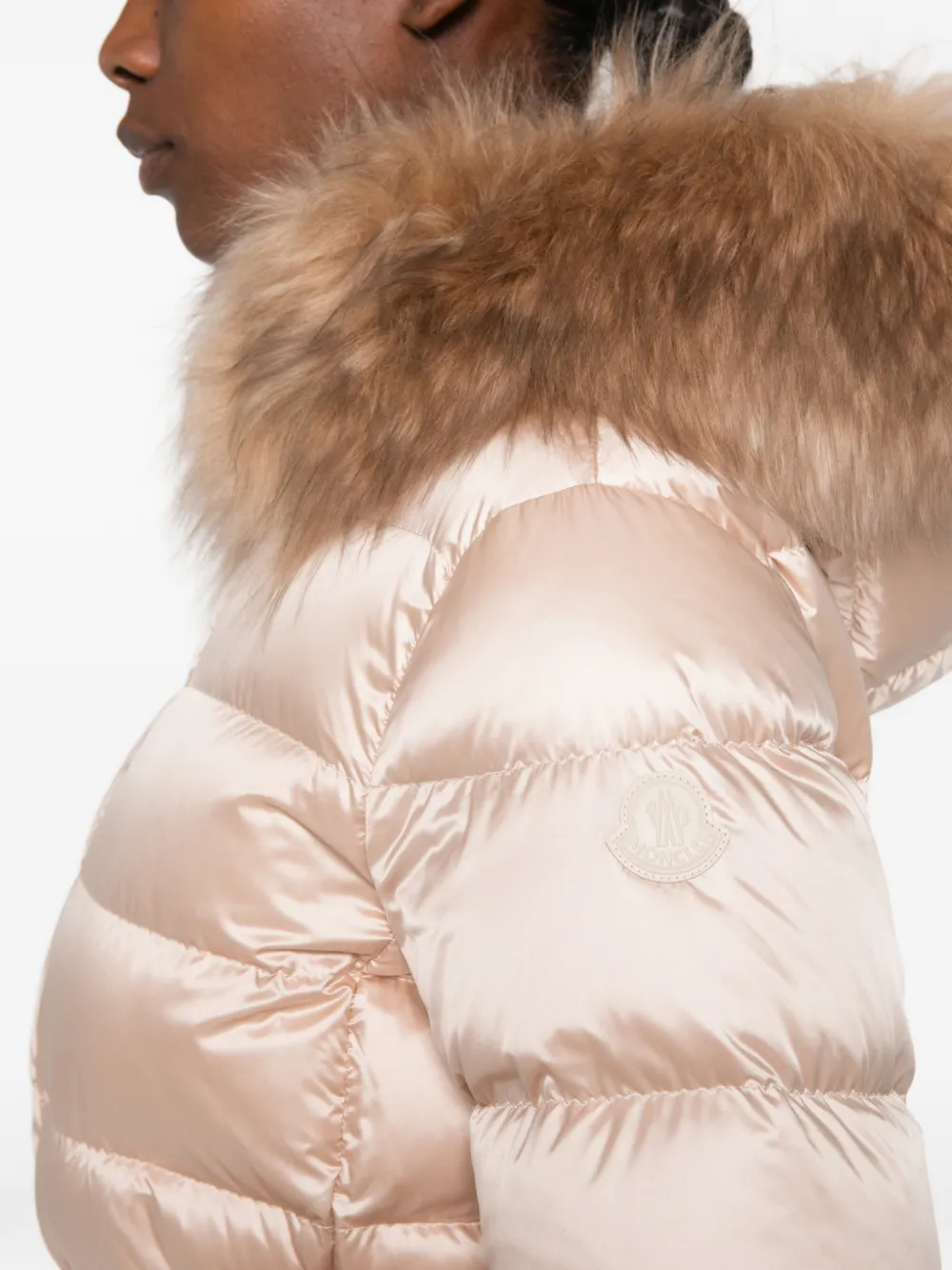 Moncler Cupidones jack met ceintuur Roze