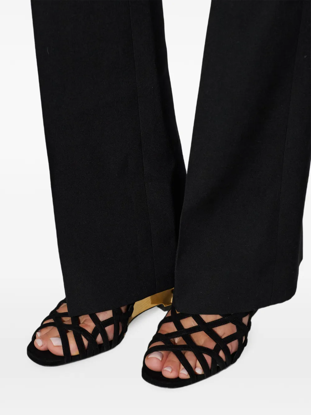 Balmain cage-strap wedge sandals Zwart