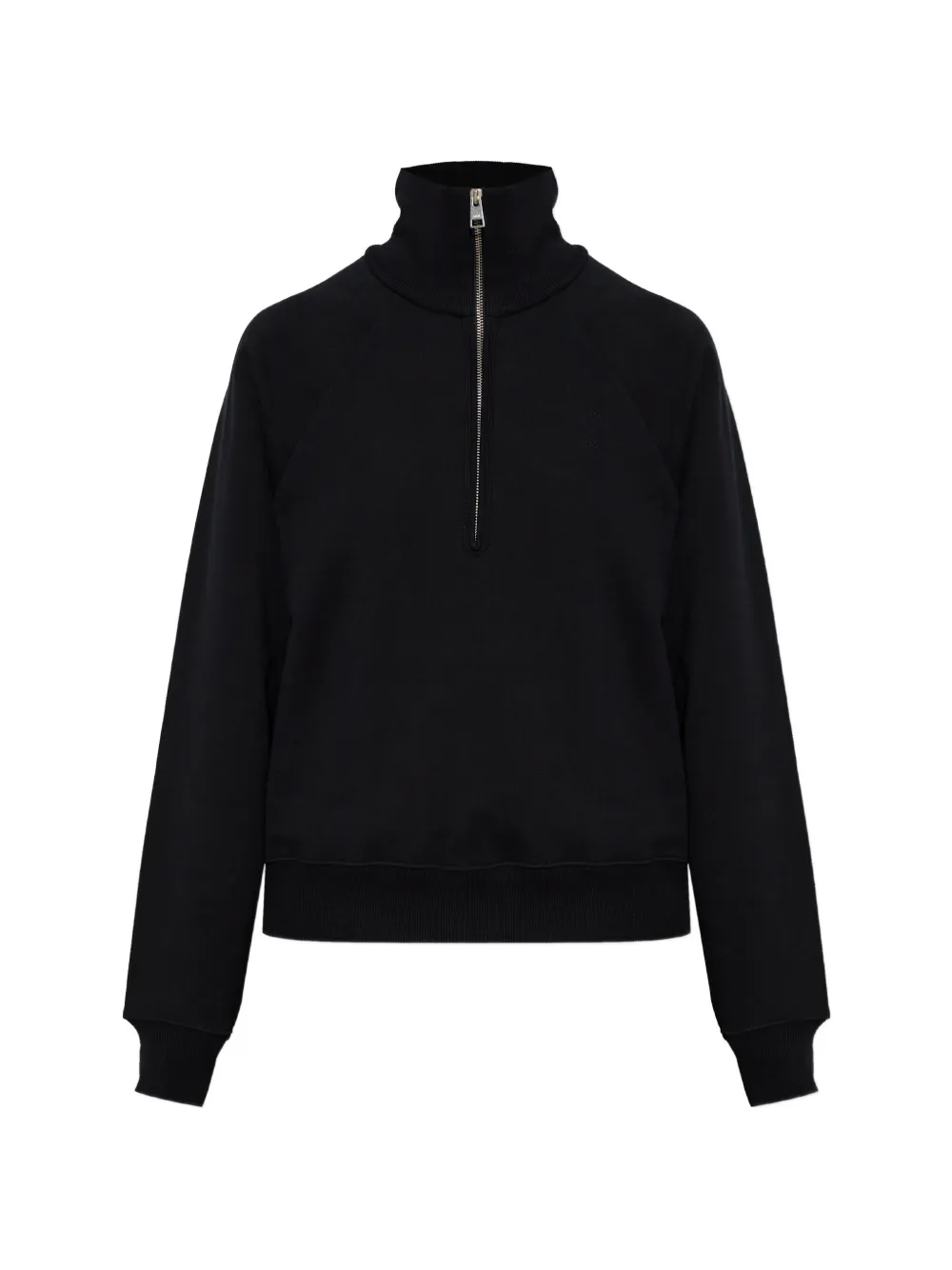 AMI Paris sweat zippé en coton noir avec logo Ami de Coeur embossé