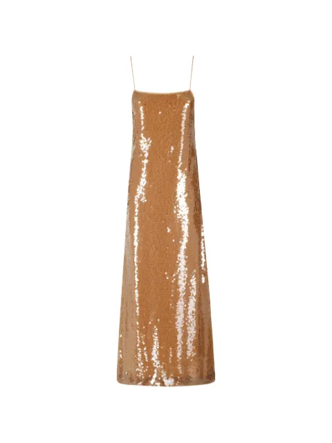 Alberta Ferretti sequin-embellished spaghetti-strap maxi dress