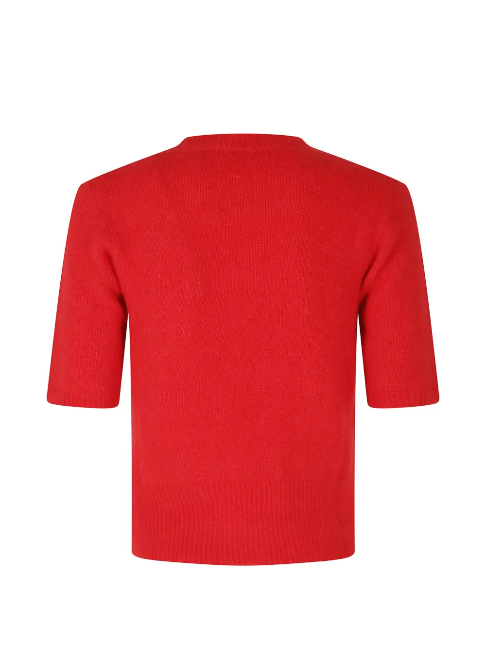 Roberto Collina Top met ronde hals en korte mouwen Rood