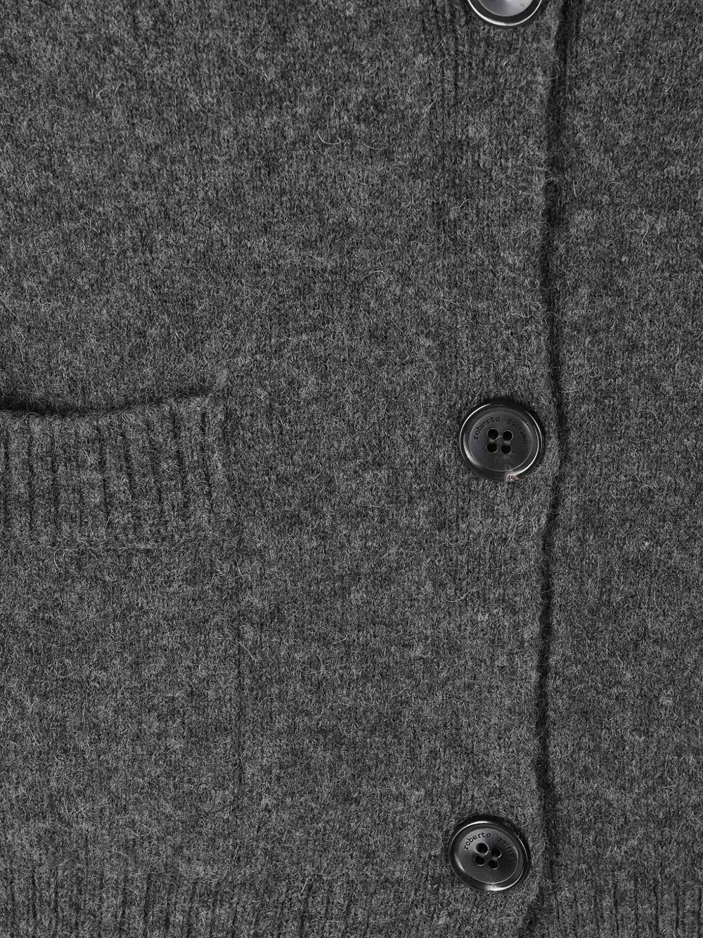 Roberto Collina Button-up vest met V-hals Grijs